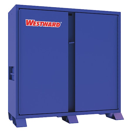 WESTWARD Jobsite Box Cabinet, Blue, 48.3 cu ft, 60