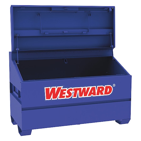 WESTWARD Slope-Lid Jobsite Box, Blue, 31 cu ft, 60