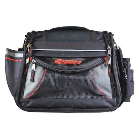 Tool Bag, General Purpose, 15 Pockets, Black, Polyester, 20 Pockets MPN:53JW36