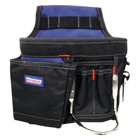 Tool Pouch, Tool Pouch, Black, Polyester, 5 Pockets MPN:5MZL7