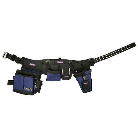 Tool Belt, Tool Belt, Black, Polypropylene, 17 Pockets MPN:5MZN4
