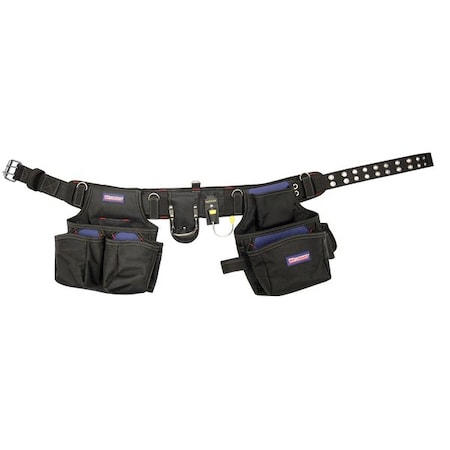 Tool Belt, Tool Belt, Black, Polypropylene, 18 Pockets MPN:5MZP5