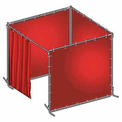 J4047 Welding Booth Kit 8 ft W 6 ft H Red MPN:22RP05