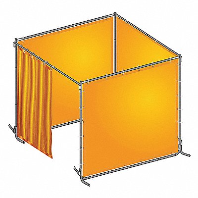 J4047 Welding Booth Kit 8 ft W 6 ft H Yellow MPN:22RP07