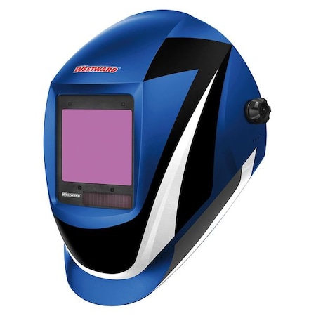 Auto Dark Welding Helmet, Shade 6-9/9-13, Black/Blue/White MPN:44R226