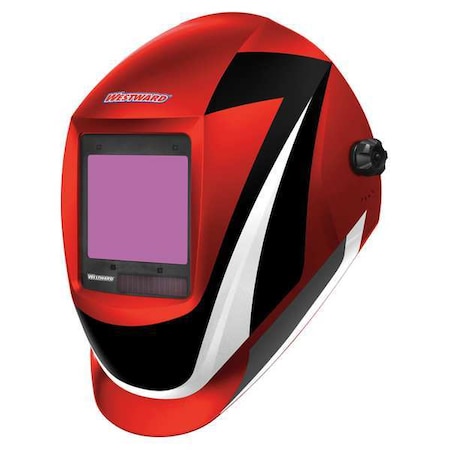Auto Dark Welding Helmet, Shade 6-9/9-13, Black/Red/White MPN:44R227