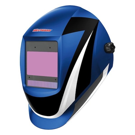 Auto Dark Welding Helmet, Shade 5-8/8-13, Black/Blue/White MPN:44R232
