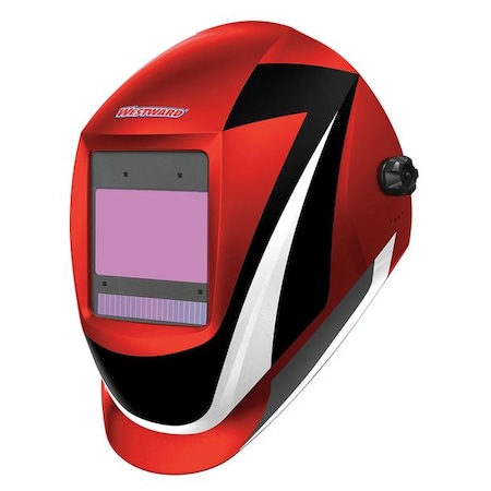 Auto Dark Welding Helmet, Shade 5-8/8-13, Black/Red/White MPN:44R233
