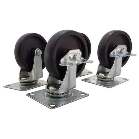 Caster, Black, 500 lb, 1PK MPN:61HP23