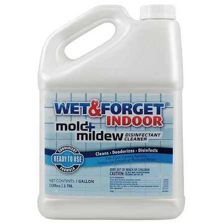 Indoor Mold and Mildew Disinfectant, 1 gal. Jug, Unscented, Clear MPN:802128