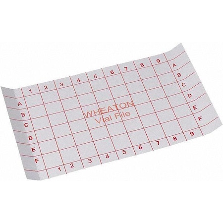 Index Card, For 54 Vials Store Case, PK35 MPN:W228787