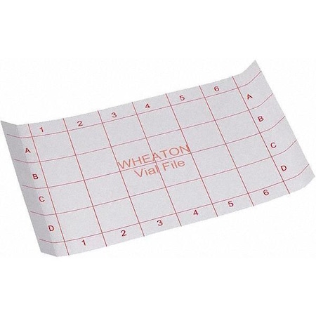 Index Card, For 24 Vials Store Case, PK35 MPN:W228789