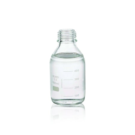 LAB 45 Graduated Media Bottle, 500m, PK 12 MPN:219919