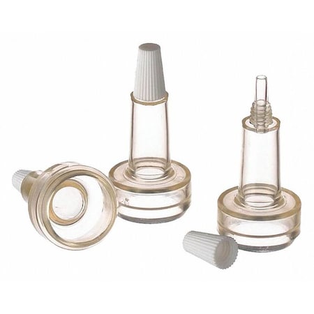Dropper Tip with Cap, HDPE, WhitePK100 MPN:224080
