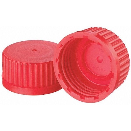 Screw Cap, Screw On, PP, Red, PK12 MPN:240726-03