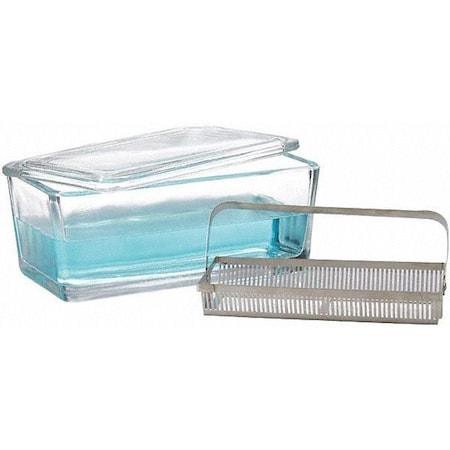 Staining Dish w/Cover and Slide Rack, PK6 MPN:900400