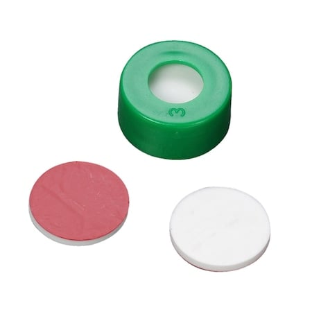 Snap Cap w/Septa, Green, 11 mm, PK100 MPN:11-1000-101