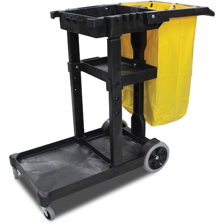Janitors Gray Cart with 25 Gallon Yello MPN:6850