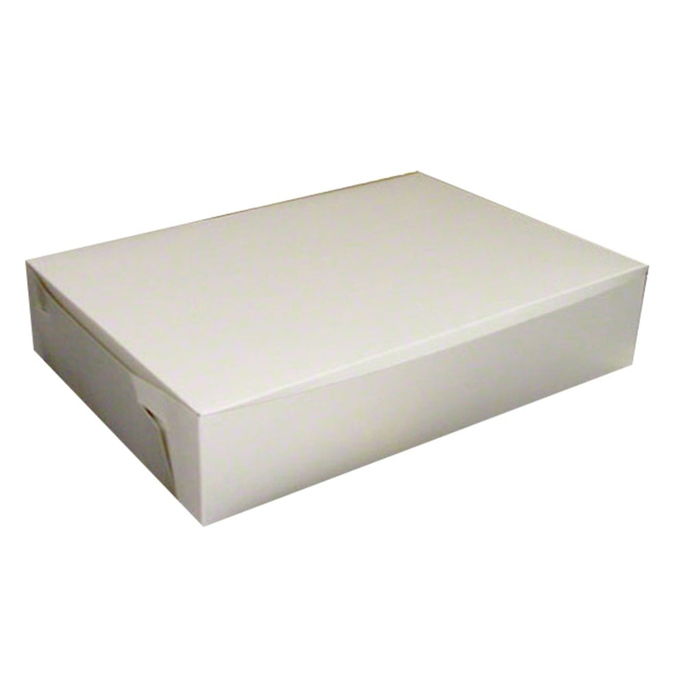 White Bakery Boxes, 1/2 Sheet Cake, 20in x 14in x 4in, Case Of 50 MPN:20144B