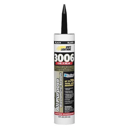 Hybrid Sealant, 10 oz, Cartridge, Black, Hybrid Base, 3006 Ultra MPN:W11005010