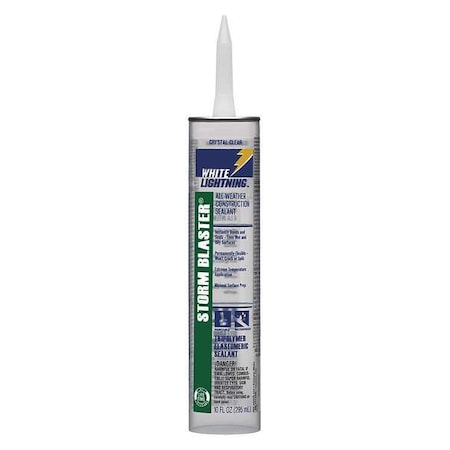 Hybrid Sealant, 10 oz, Cartridge, Clear, Hybrid Base, Storm Blaster MPN:W41401010