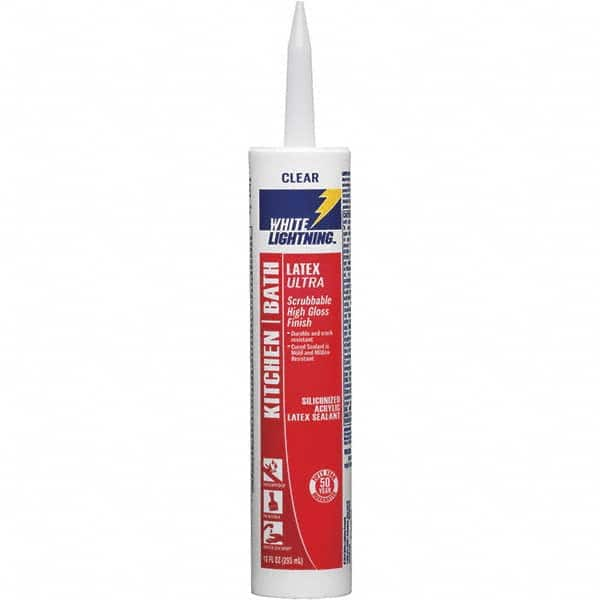 Sealant: 10 oz Tube, Clear, Acrylic & Latex MPN:W21001010