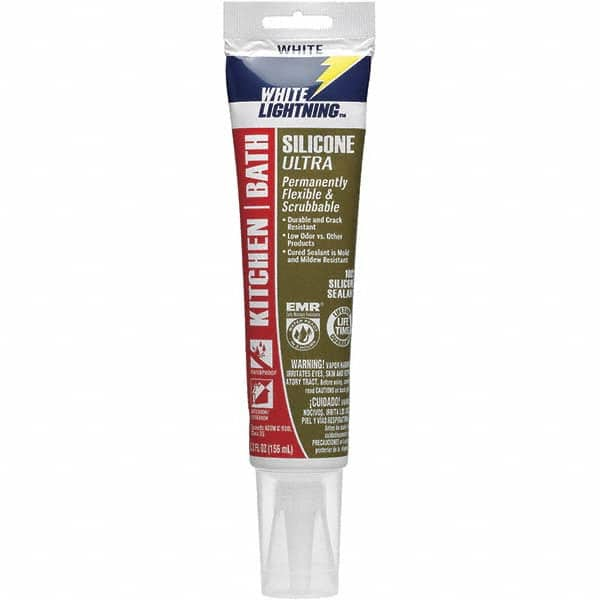 Sealant: 5.3 oz Tube, White, Silicone MPN:W21100005