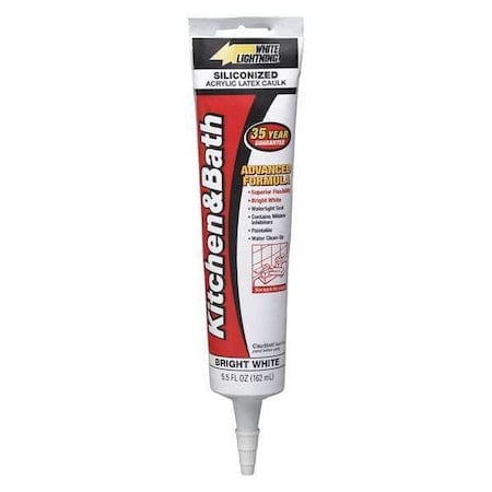 Kitchen and Bath White Acrylic Latex Caulk MPN:W22000005
