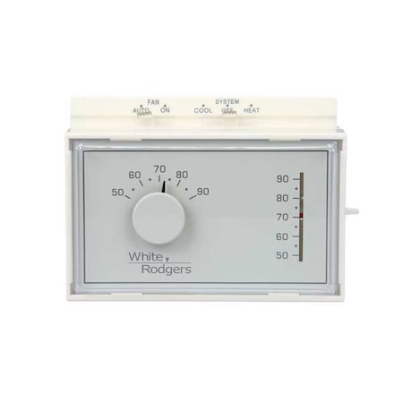 Standard Mechanical Thermostats, 1 H, 1 C, Hardwired, 24VAC MPN:1F56N-444