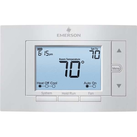 80 Series Thermostats, 7 Programs, 4 H, 2 C, Wall Mount, Hardwired/Battery, 24VAC MPN:1F85U-22PR