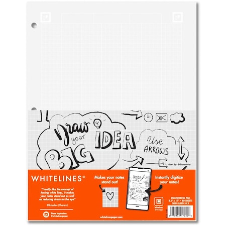 Case of Whitelines Engineering Graph Ruled Pads, Gray Paper, 11