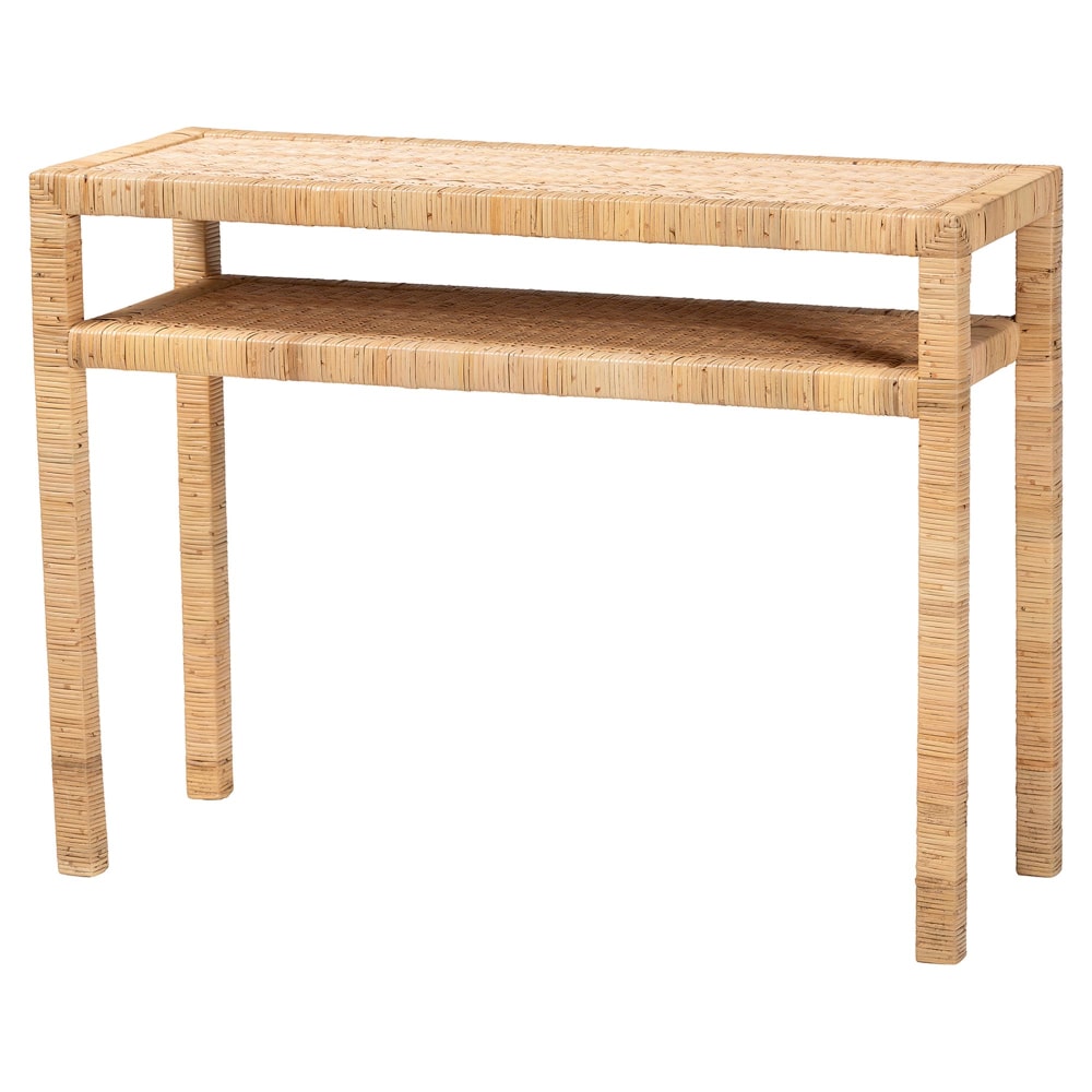 bali & pari Kalimantan Rattan And Acacia Wood Console Table, 29-1/2inH x 39-7/16inW x 15-7/16inD, Light Honey MPN:2721-13687