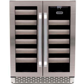 Whynter BWR-401DS - Elite Refrigerator Stainless Steel Door Dual Zone Built-in 40 Wine Bottles BWR-401DS