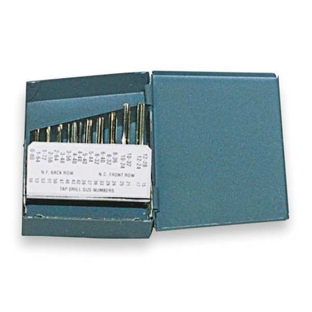 Hand Tap Set, 19 PC, HSS, No 0-80 to No 12-28 MPN:16451