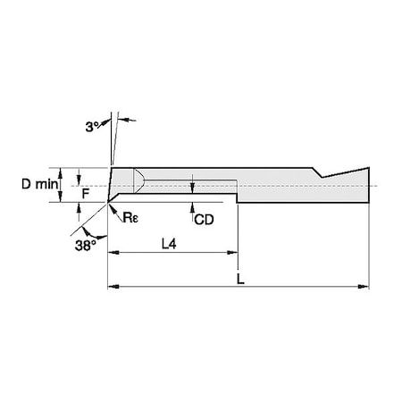 Boring Bar, 15.24mm, Carbide MPN:BP187600R