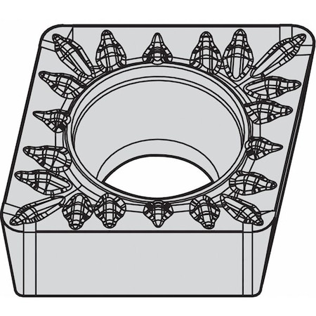 Diamond Turning Insert, Diamond, 2, CCMT, 1, Carbide MPN:4170197