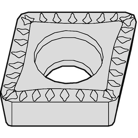 Diamond Turning Insert, Diamond, 3, CCMT, 1 MPN:6208257
