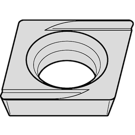 Diamond Turning Insert, Diamond, 5/32 in, CDHH, 0.18mm, Carbide MPN:2830706