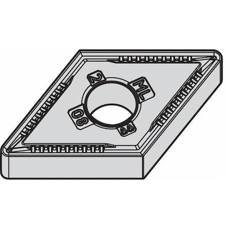 Diamond Turning Insert, Diamond, 4, DNMG, 2, Carbide MPN:4171069
