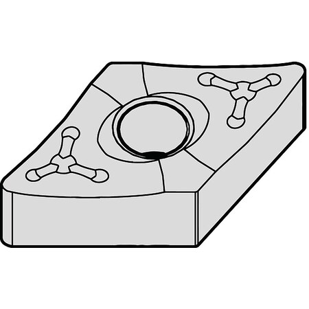 Diamond Turning Insert, Diamond, 4, DNMM, 3, Carbide MPN:5494773