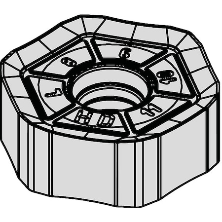 Hex Milling Insert, 8.50mm, Carbide MPN:3670866