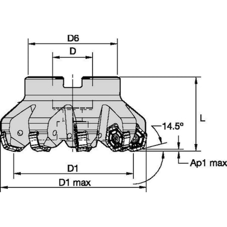 Facemill, M1200 D80 0 Z6 MPN:3750434