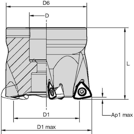 Indexable Face Mill, M370 Series, 1.4990