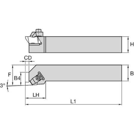 Thread Turning Toolholder, NSL204D MPN:3639036