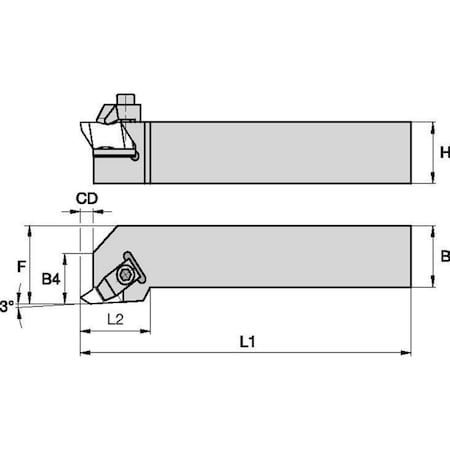 Thread Turning Toolholder, NSR3232P3 MPN:3641666