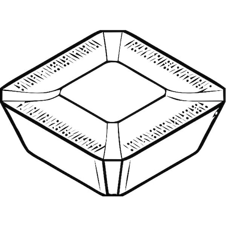 Square Milling Insert, 12.70mm, Carbide MPN:2012927