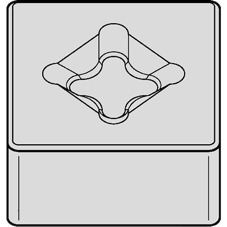 Diamond Turning Insert, Square, 4, SNMX, 3, Ceramic-Si MPN:2952069