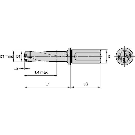 Indexable Insert Drill, 1-1/4