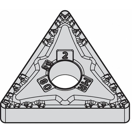 Triangle Turning Insert, Triangle, 1/2 in, TNMG, 0.0156 in, Carbide MPN:4171153
