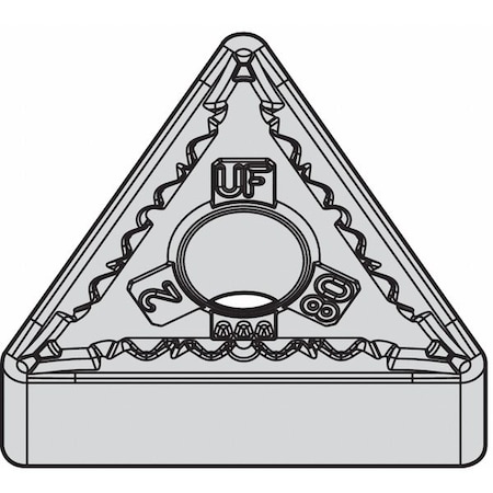 Triangle Turning Insert, Triangle, 1/2 in, TNMG, 0.0156 in, Carbide MPN:4169370